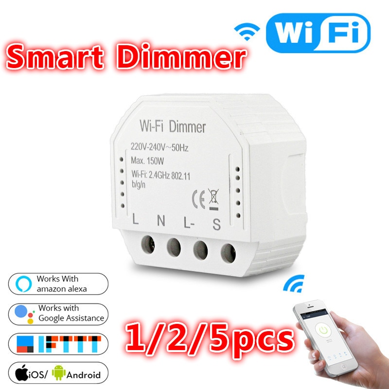 2 manier Wifi Smart Light LED Dimmer Diy Breaker Module Smart Leven/Tuya APP Afstandsbediening Werkt met alexa Echo Google Thuis