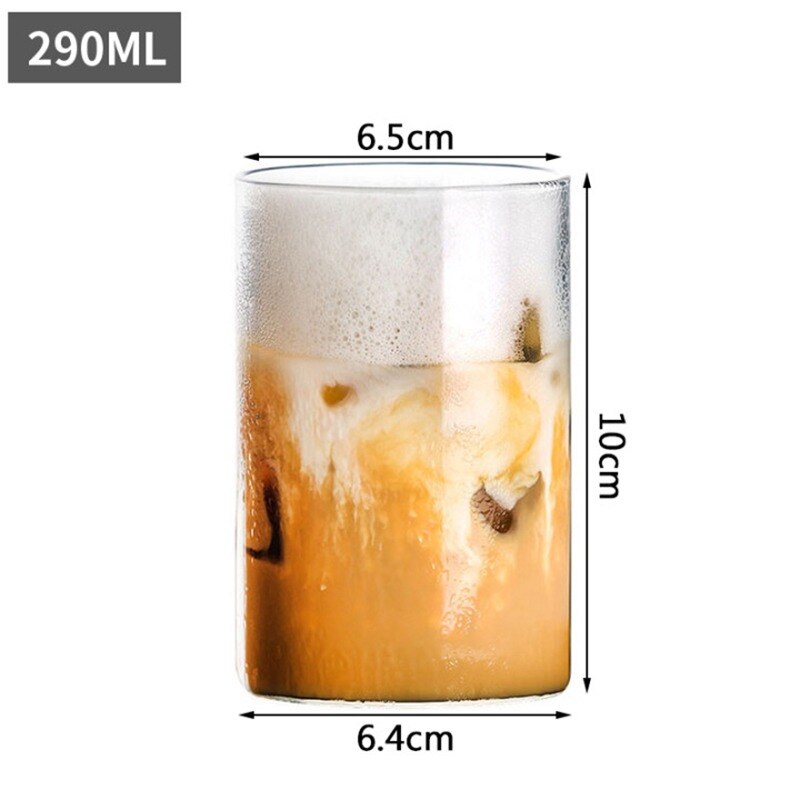Glass Cup Transparent Tea Coffee Mug Ice Beer Cup Heat Resistant Insulated Glass Cup Milk Juice Mug Origami Style: style F 290ML