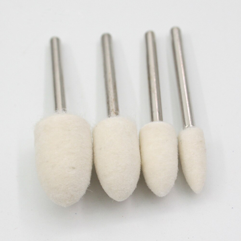 12 pcs Wool Polishing Wheel 6mm/8mm/10mm/12mm Polishing Disc Artificial-wool Polisher Roller for Dremel Rotary Tools: bullet / 6mm
