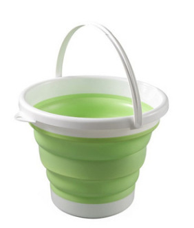 Draagbare Opvouwbare Plastic Wateremmer-Outdoor Camping Multifunctioneel Bassin Met Handvat Slaapzaal Essentials: violet