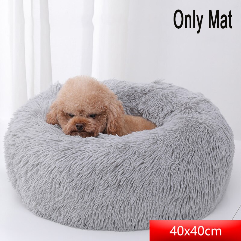 Kat kæledyrshus seng aftagelig naturlig filt katteseng åndbar kat kæledyr hulekat sengehus med pude til kæledyr katte kæledyrshjem: Kæledyr måtte