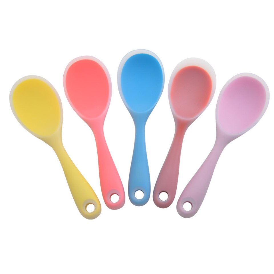Cuchara de silicona ecológica para arroz, paleta, cuchara de servicio de comida para patatas y arroz, antiadherente, resistente al calor