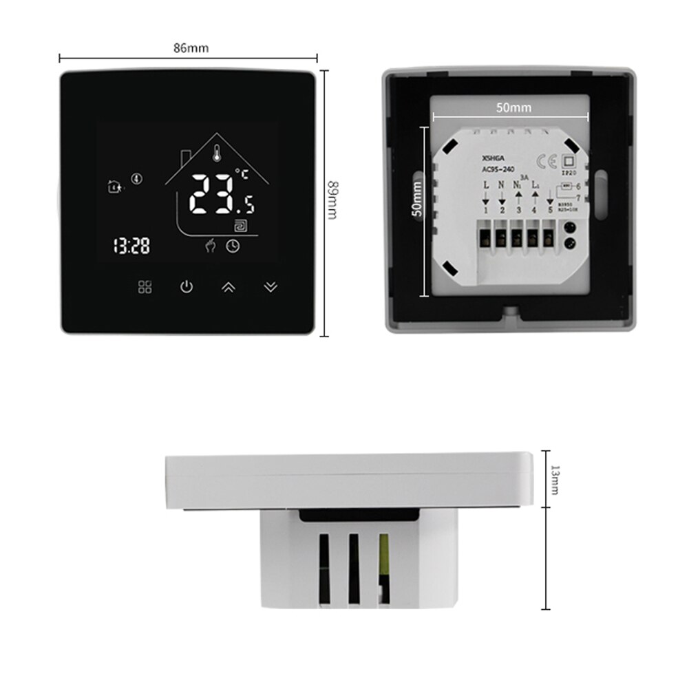 Intelligent Temperature Controller Thermostat Touching Screen Temperature Control Switch Home Hotel Temperature Control Tool