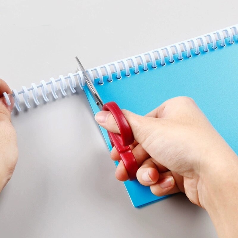 Anillo de encuadernación de plástico para álbum de recortes, círculos de hojas sueltas con 25 agujeros para calendario, para A4, A5, A6, cuaderno de papel, papelería de oficina, 100 Uds.