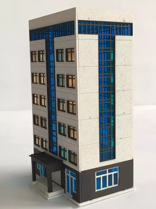 N Scale 1 / 150 urban sand table building model, animation scene, plastic assembly model of modern building