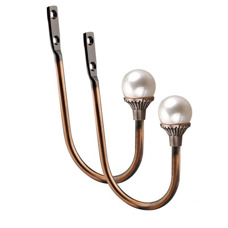 Decorative Curtain Drapery Holdbacks Wall Mounted Curtain Tieback U Shape Curtain Tiebacks Hooks for Home Office: plum