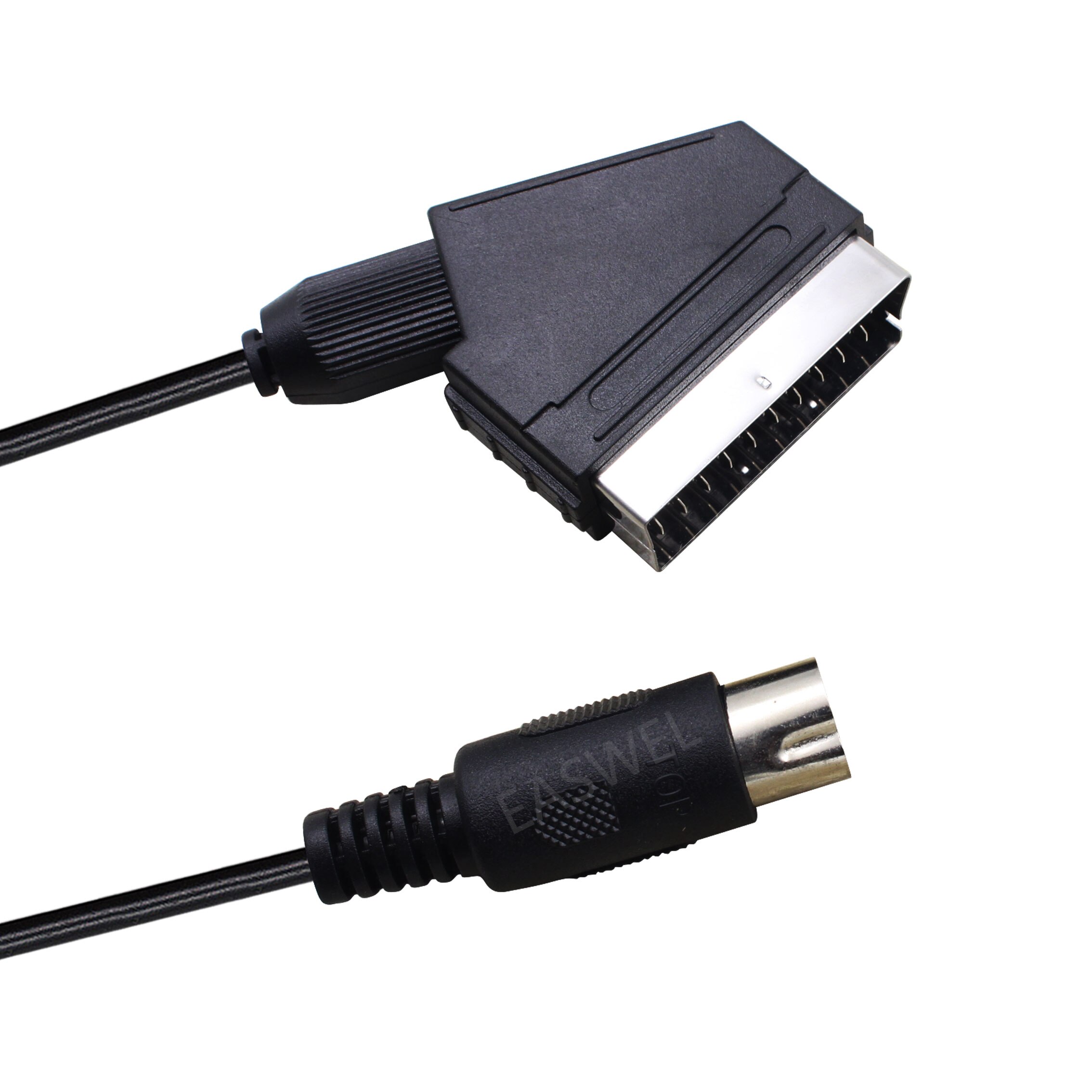 1.8M/6FT EU version V-pin Scart cable RGB AV Cables PAL For Sega Megadrive 1 Genesis 1 Master System 1