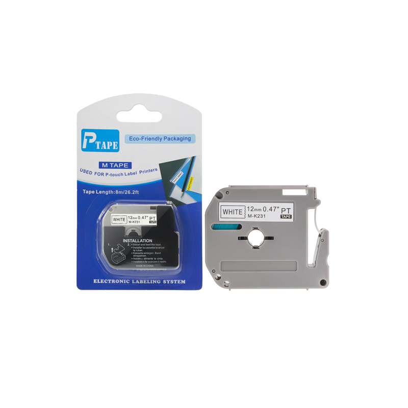 Compatible for Brother 30PCS M-K231 MK-231 Black on White 12mm*8M Label Tapes for Brother p touch Printers PT-80 PT-70 PT-60: Black-White