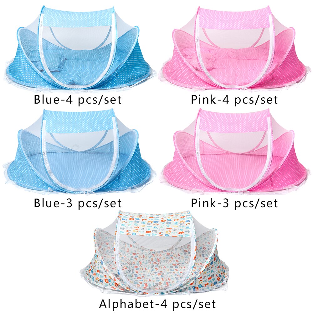 Neugeborenen freundlicher Polyester Faltbare Netz Spielen Zelt Moskito Netto Reise Kleinkind Bett Kissen Reißverschluss freundlicher Baby Krippe Faltbare