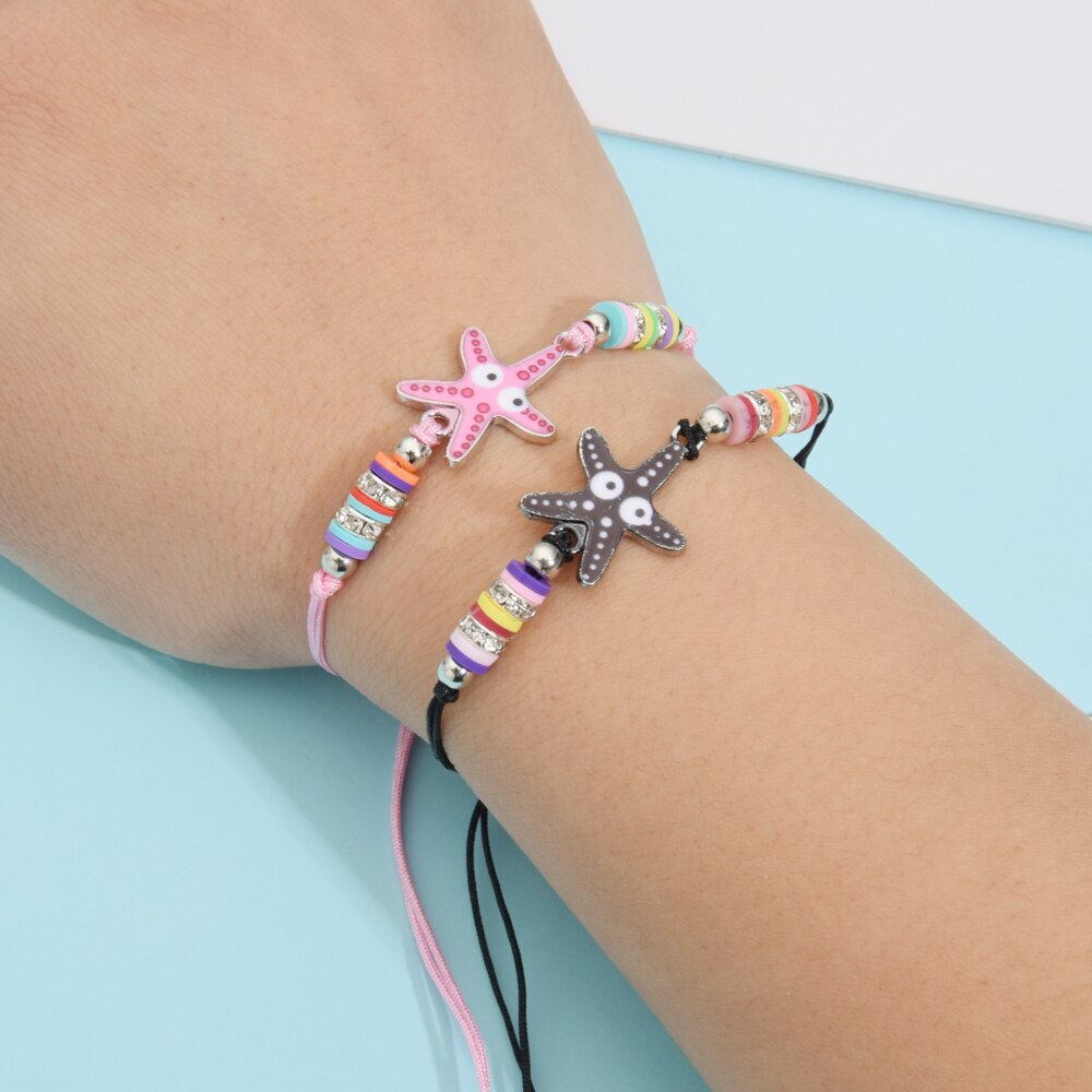 Boheemse set van 12 vlinderschedels met sterbedels en gevlochten armbanden voor vrouwen met verstelbare touwketting en yoga-enkelbandjes in de vorm van een boze oog.