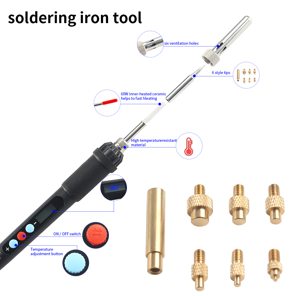 Kit de presse furtif, ensemble de chaleur, outil de presse à insérer, pointe de fer à souder, filetage, écrou d'insertion thermique, Kit intégré M2-M8 pour pièces d'impression 3D