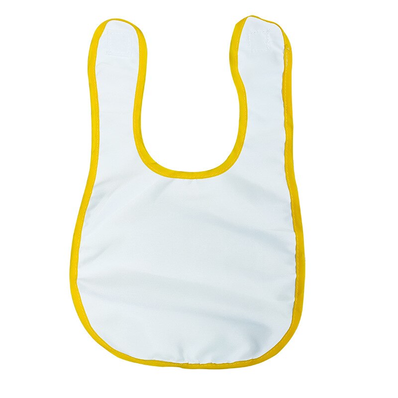 Babero de sublimación en blanco para bebé, pañuelos con lazo para impresión de tinta por sublimación, DIY, prensa de calor, transferencia, 10 unids/lote: Yellow