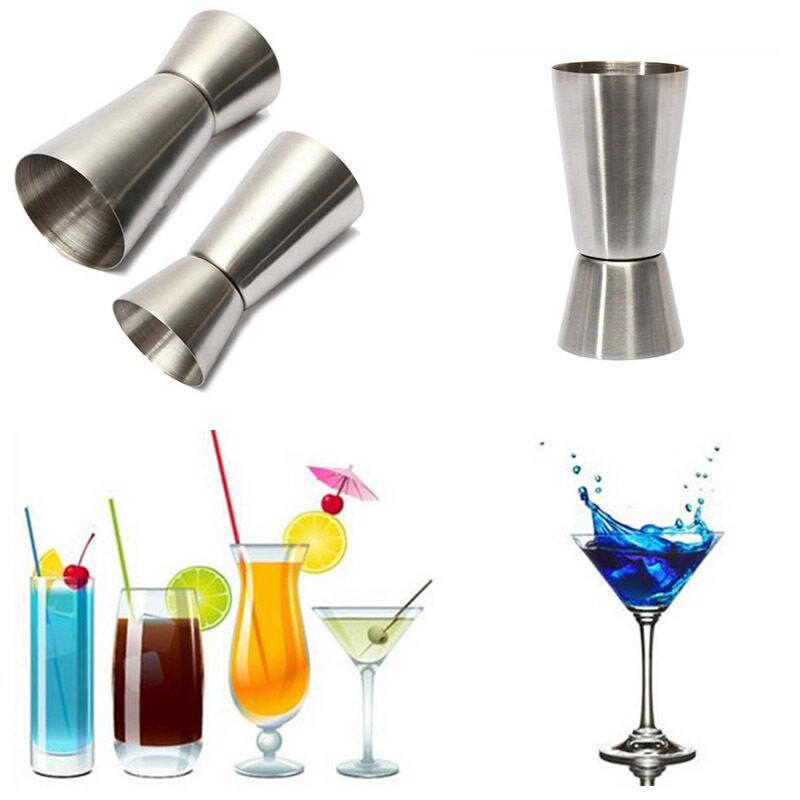 Stainless Steel Drinks Wine Measuring Ounce Cup Cocktail Drink Liquid Measuring Glass Bar Pub Club Tool 15/30ml