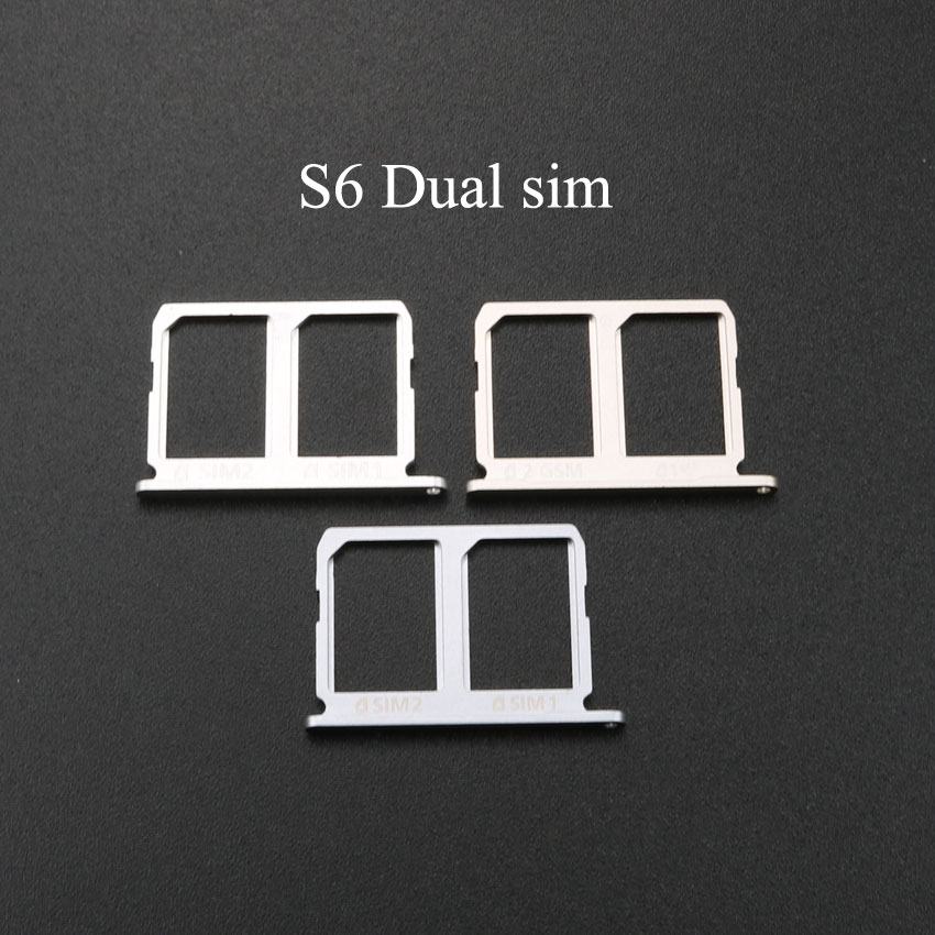 3 stücke Gold/Silber/Grau SIM Karte Slot Tablett Halfter für Samsung S6 G920 S6 Rand G925 S7 g930 G930 S7 Rand G935 G935F Einzigen Dual: S6 Dual