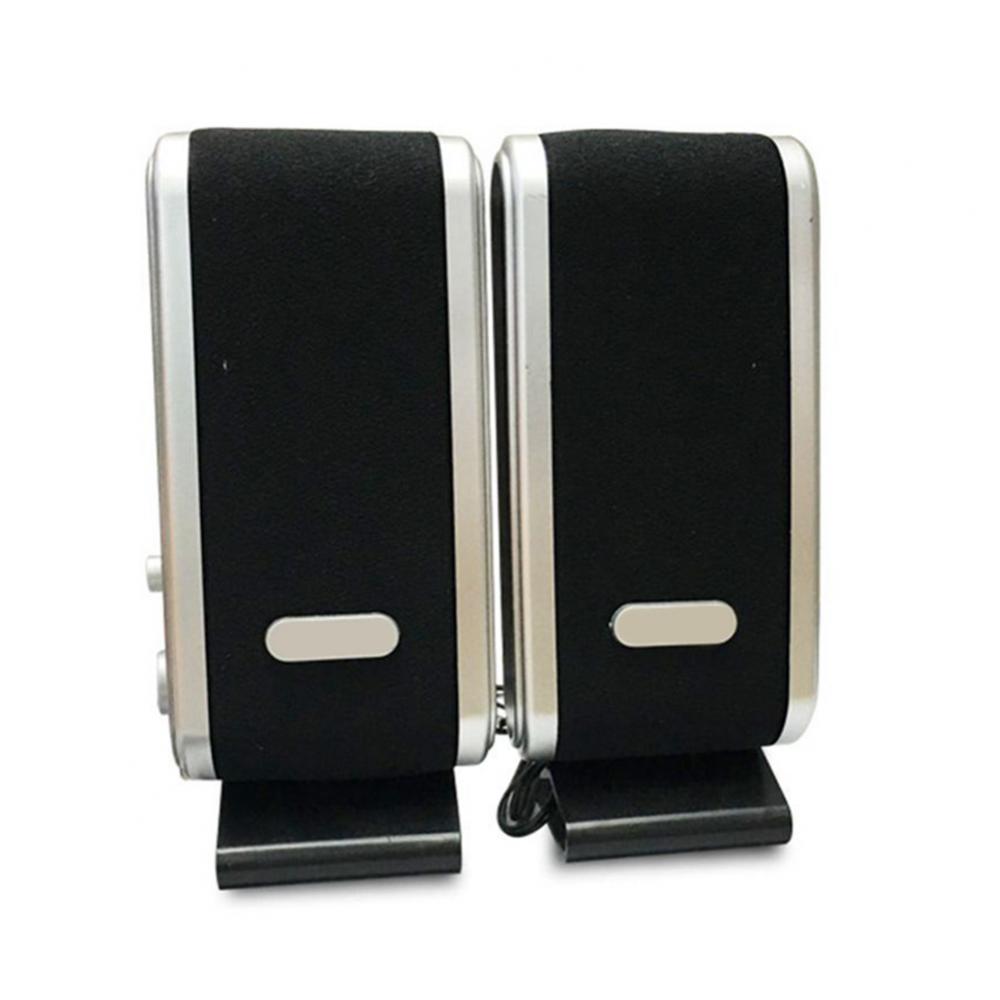 for Desktop Stereo 3.5mm Loudspeaker Music Player 2Pcs Portable USB PC Laptop
