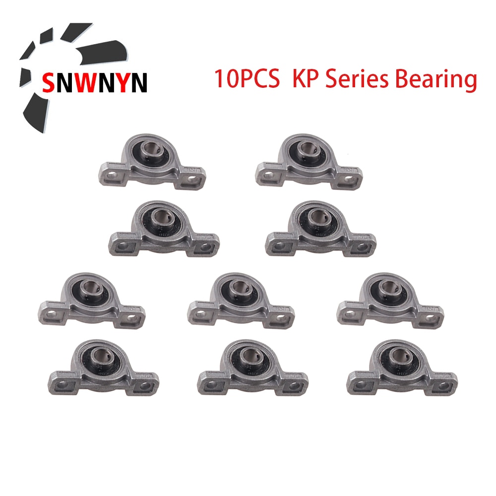 10pcs Zinc Alloy KP08 KP000 KP001 Kp003 Kp005 Kp006 Diameter 8mm 10mm 12mm 17mm Bore Ball Bearing Pillow Block Mounted Support