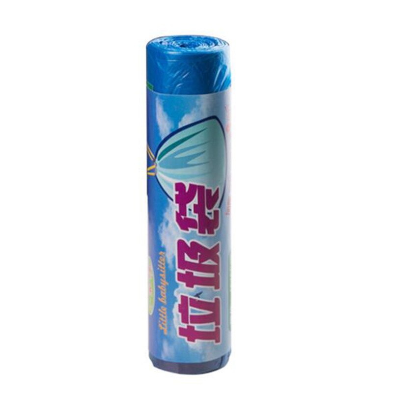 1 Roll Of 15 Multicolor Drawstring Garbage Bags Bathroom Bedroom Office Garbage Bag Sturdy And Durable Multifunctional Bag: blue