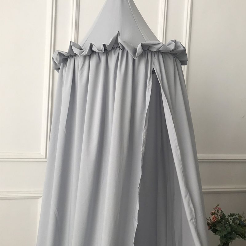 Enfants lit baldaquin rideaux filles princesse ronde suspendue dôme moustique maille chambre décor G99C