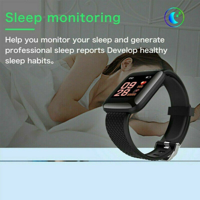 116plus Smart Watch Heart Rate Blood Pressure IP67 Waterproof Pedometer Sport Sleep Monitor Smart Wristband