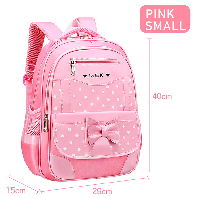 Skoletasker til piger søde søde prinsesse børn rygsæk børn bogtaske grundskole rygsæk høj quatily skoletaske: Lille lyserød