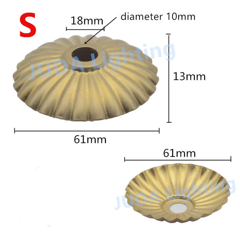 Tappo di copertura in metallo di rame tappo decorativo per tubo lampada in ottone M10 foro luce accessori per la decorazione del corpo per lampadario luci in ceramica a portato: Grigio chiaro