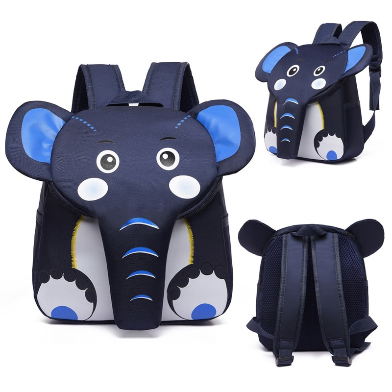 Elephant School toddler Backpack for Children Cute 3D Animal Kids School Bags Boys Girls Schoolbag plecak szkolny