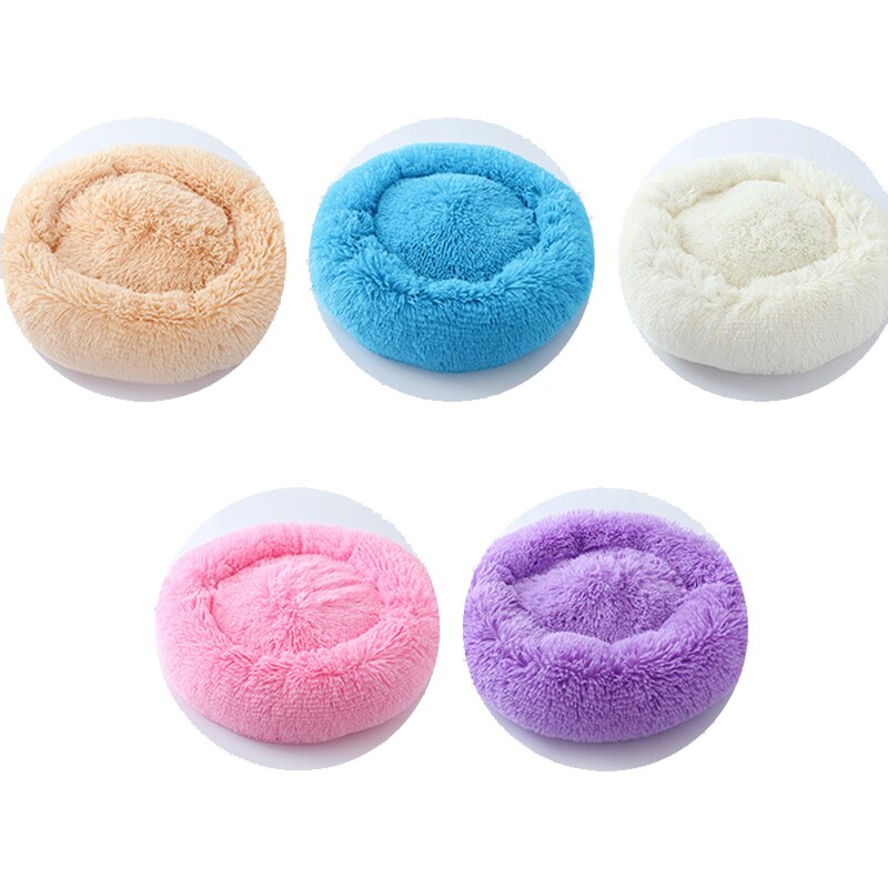 Pluche Huisdieren Ronde Hond Bed Matten Puppy Small Medium Honden Warm Chaise Longue Slapen Mand Hond Kat Ademend Kussen bedden