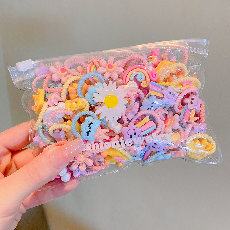 10/20 unids/set nuevas diademas bonitas de dibujos animados para niñas bandas elásticas para el cabello accesorios para el cabello para niños Scrunchies adornos para la cabeza: XS / Lavanda