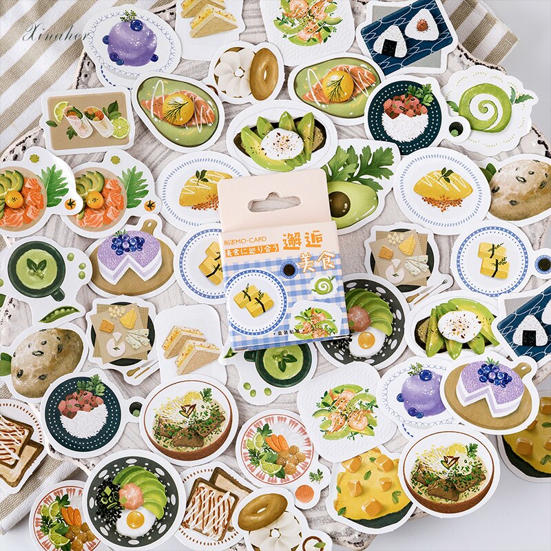 46 Pcs/box yummy food dessert mini paper sticker decoration stickers DIY for craft diary scrapbooking planner label sticker