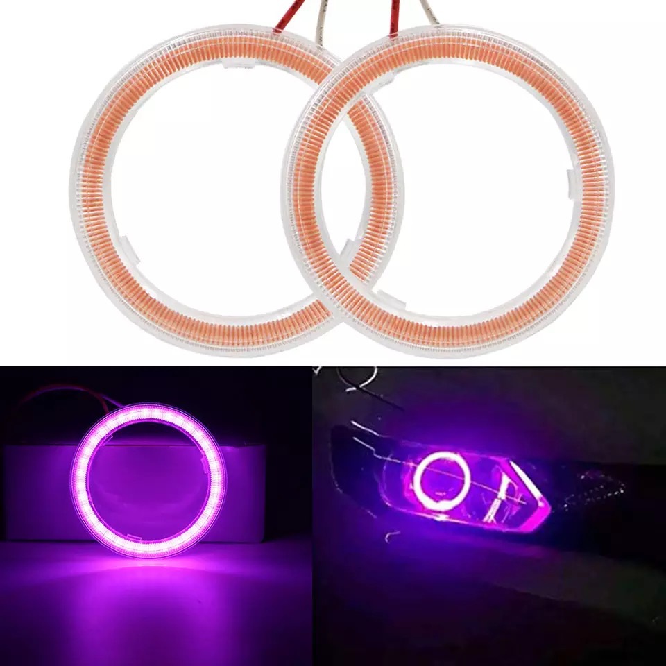 Super Ljusa Halo Ringar COB LED Angel Eyes - 60mm till 120mm - Bil och Motorcykel DRL Lampa
