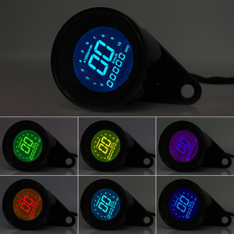 Motorrad Tacho & Kilometerzähler - LED Anzeige Für Cafe Racer