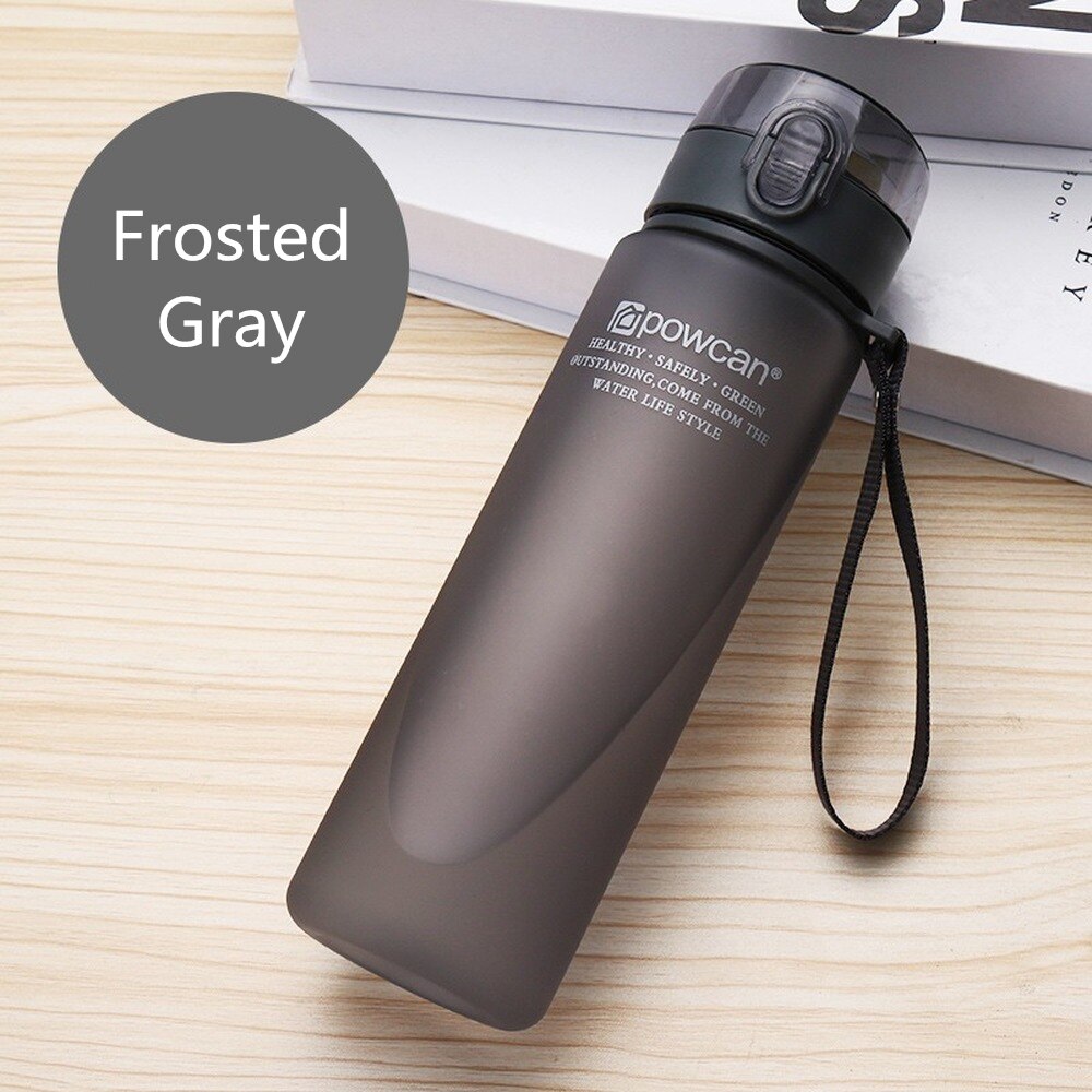 800ml/1000ml Portable Leak-proof Water Bottle Tour Outdoor Bicycle Sports Drinking Plastic Water Bottles for Kids and Audult: Frosted gray 800ml