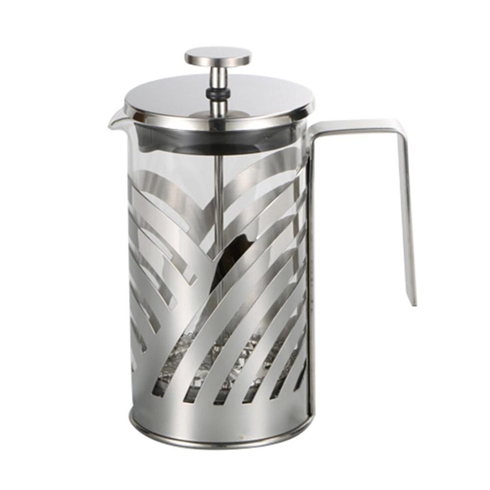 Roestvrijstalen franse pers koffiezetapparaat geïsoleerde koffie- en theepot cafetière percolator gereedschap met filtermandjes: 350ml