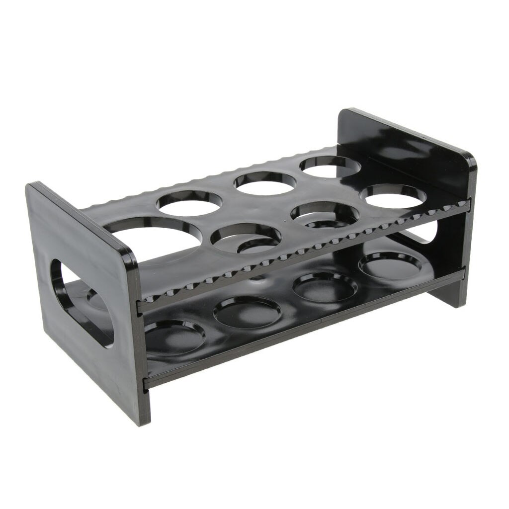 Soporte de acrílico negro de 7 agujeros para vasos, bandeja para servir vasos de Whisky, Vodka, ron, Tequila, juego organizador de cóctel