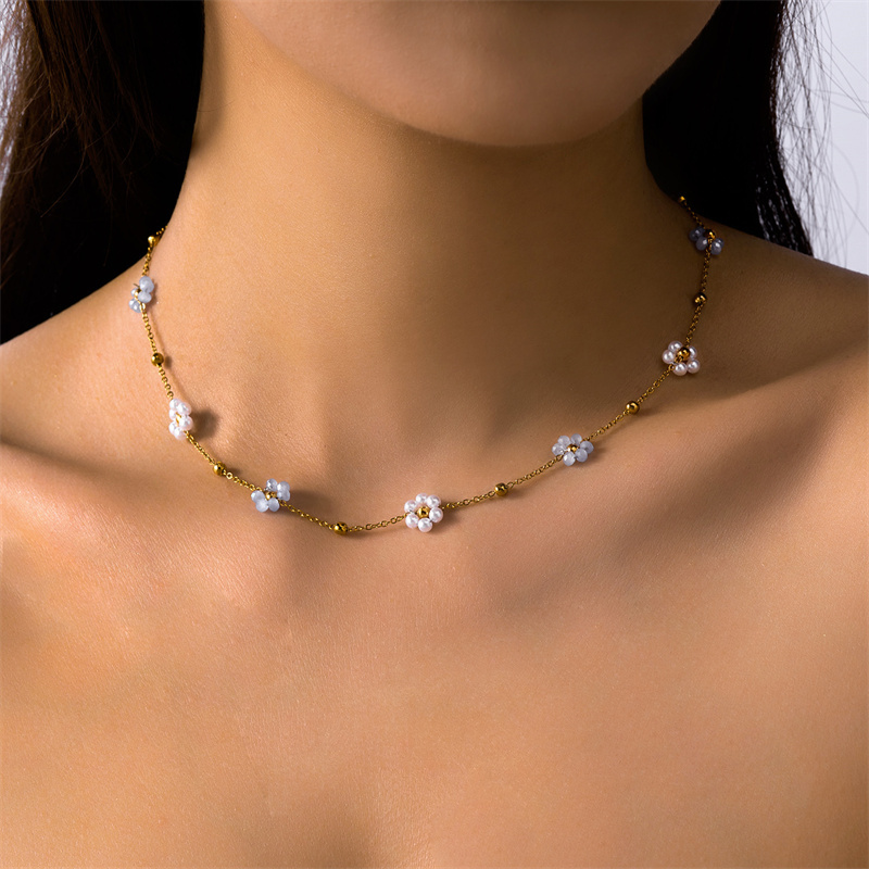 Imitation Pearl Rhinestone Necklace Stainless Steel Extra Long Drawstring Snake Tassel Metal Chain Women's Jewelry: Imitation Rhodium Plated