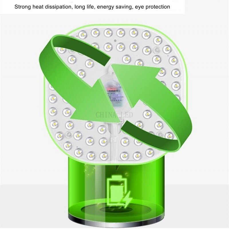 Anillo de luz circular con PANEL LED, lámpara de techo redonda, decoración de techo, SMD2835, 12W, 18W, 24W, 36W, CA 220V, novedad
