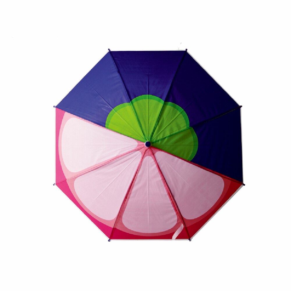 Automatic Straight Umbrella Children Cartoon Cute Fruit an Umbrella Lightweight Children Whistle: Mangosteen