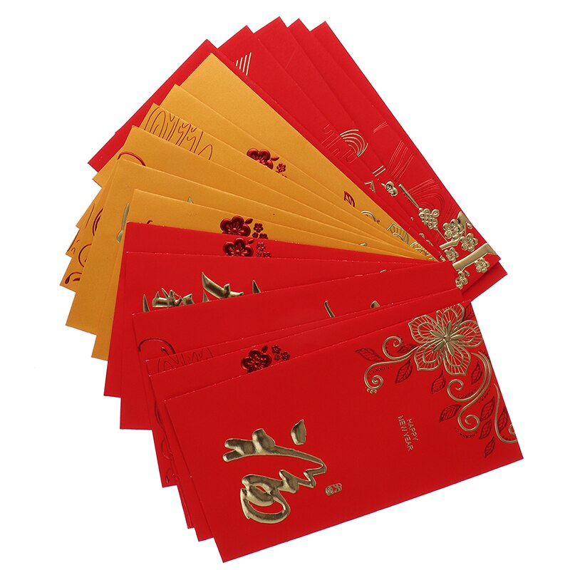 6/10PCS Chinese Red Envelope Hongbao Year Spring Festival Birthday Marry Red Envelope