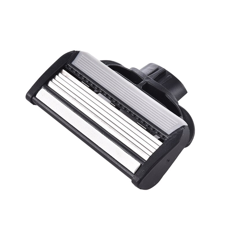 4 stuks zwarte scheermesjes voor gezichtsverzorging voor mannen, 5- laags scheercassette, roestvrijstalen veiligheidsmesjes, geschikt voor mannen