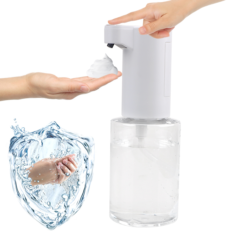 350 Ml Smart Sensor Handwasmachine Zeepdispenser Voor Keuken Badkamer Abs Automatische Zeepdispenser Touchless Schuim Vloeistof Dispenser