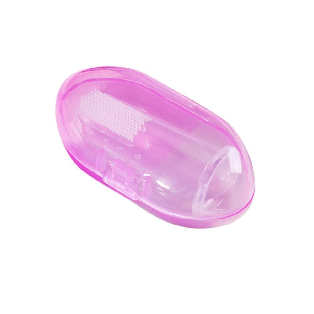 1 Set Zachte Baby Vinger Tandenborstel En Doos Siliconen Tand Voor Pasgeboren Borstel Borstel Tanden Zorg Zuigeling Baby Hygiëne Borstel schoon O1Z1: D