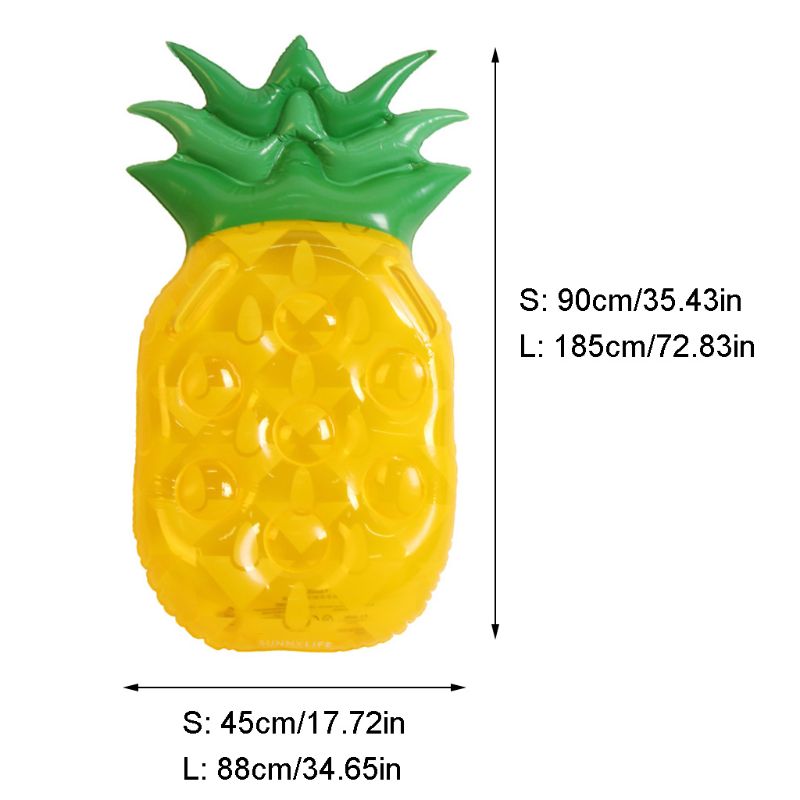 Inflatable Pool Float Pineapple Sun Summer Beach Party Lounge Raft for Kid Adult Inflatable Pool Float