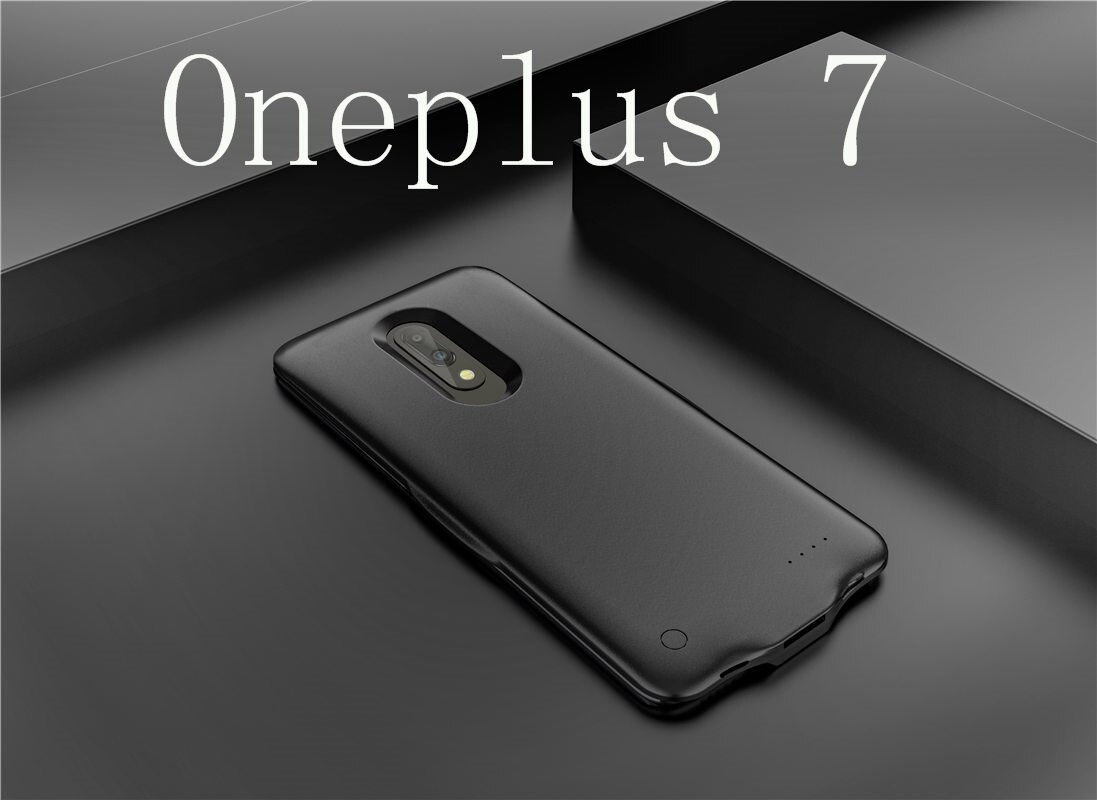 5000mAh Oneplus 7 szczupły, odporna na wstrząsy przypadku ładowarki baterii dla Oneplus 7 zawodowiec zapasowy zasilacz etui z ładowarką skrzynka dla Oneplus 7 Capa: Oneplus7-czarny