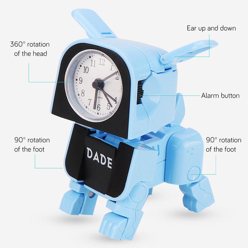 QMJHVX Deformed Puppy Wake Up Clock Children's Alarm Clock Lovely Cartoon Table Clock Alarm Clock Home reloj despertador