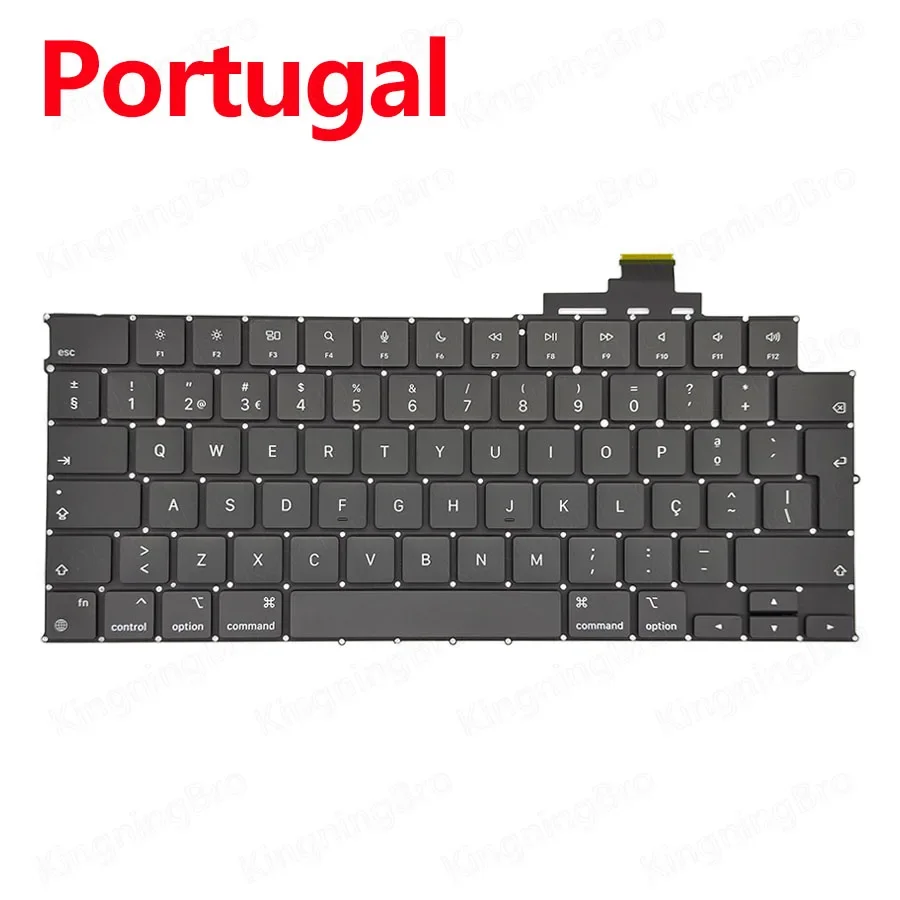 Toetsenbord UK US Spanje Frans Russisch Koreaans Voor Macbook Air 13.6 "15" M2 A2681 A2941 Toetsenbord 2022 2023 Jaar: Black
