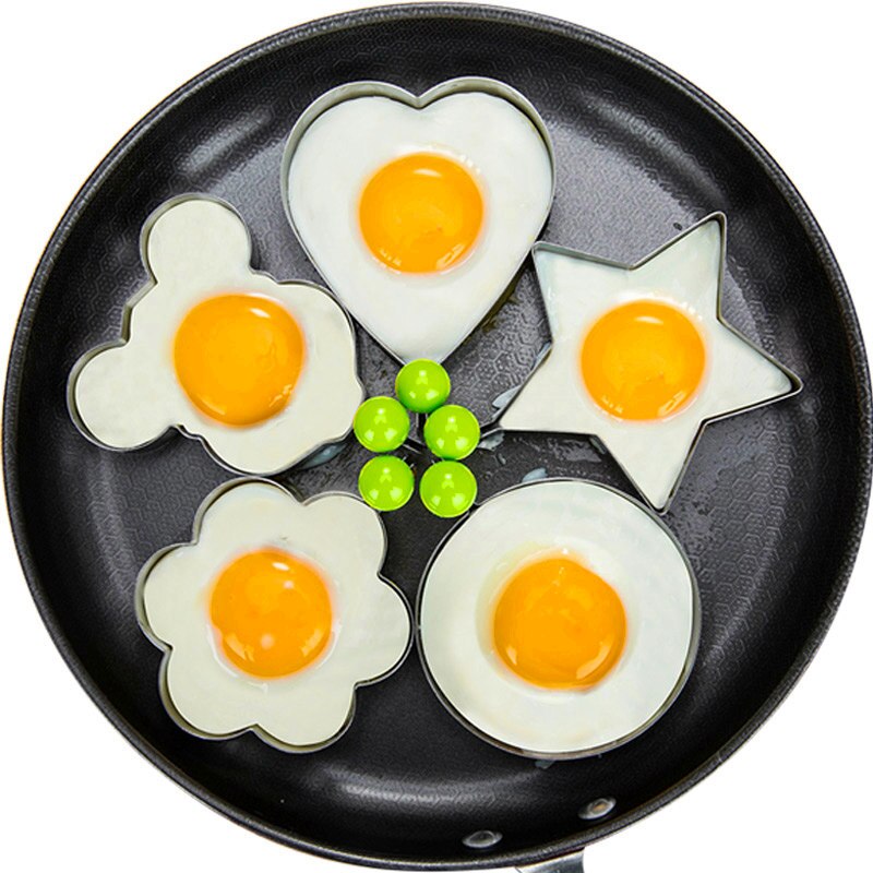 Æg pandekage ringe rustfrit stål stel krybskytter dej kage udstikker kiks form omelet form bagning wienerbrød køkkenredskaber