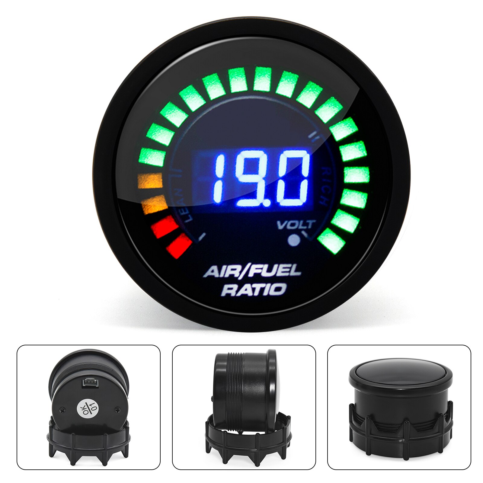 52 MM Wassertemperaturmesser 20 LED Digital Anzeige Schub Messgerät Öldruck Öltemperatur Voltmeter AFR EGT Tachometer Auto Messgerät