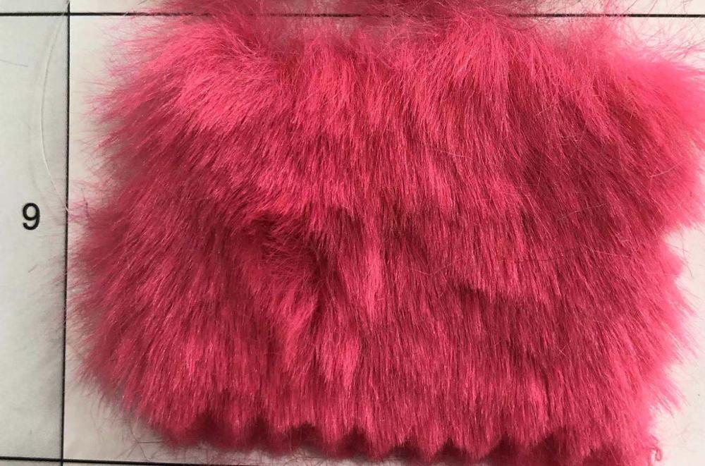 På pilsner 800g kaninpels 13mm høy imitert kaninpels, klær, hjemmetekstilleker, skomateriale plysjstoff: Svart