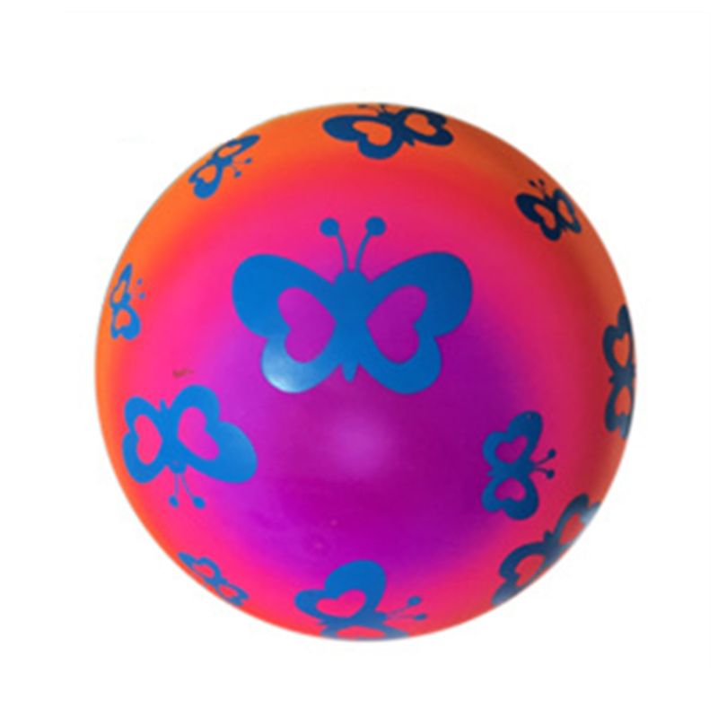 Rainbow Inflatable Ball Football Rubber Ball Beach Pool Play Early Education BX0D