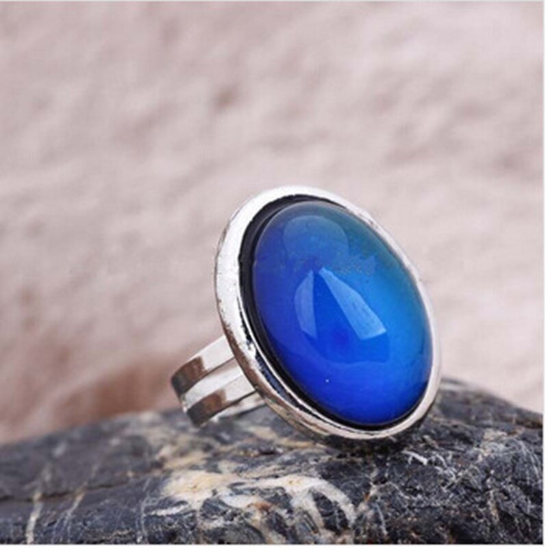 Crystal Sieraden Veranderende Kleur Mood Ring Temperatuur Emotie Gevoel RINGEN MOOD Verstelbare Size evenement feestartikelen